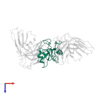 Soluble gp42 in PDB entry 7yoy, assembly 1, top view.