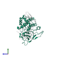 Herpesvirus glycoprotein H C-terminal domain-containing protein in PDB entry 7yp2, assembly 1, side view.