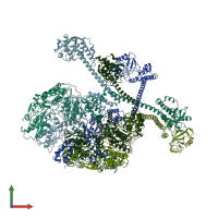 PDB entry 7yph coloured by chain, front view.