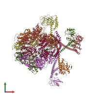 PDB entry 7ypk coloured by chain, front view.