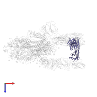 TH132 Fab heavy chain in PDB entry 7yvg, assembly 1, top view.