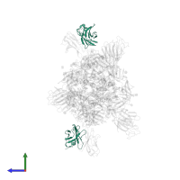 TH272 Fab heavy chain in PDB entry 7yvp, assembly 1, side view.