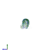 PDB entry 7z49 coloured by chain, side view.