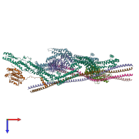 PDB entry 7z8k coloured by chain, top view.