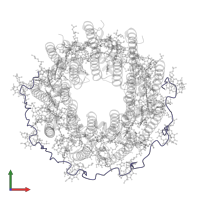 PucA-LH2-gamma in PDB entry 7zcu, assembly 1, front view.