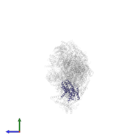 NADH-ubiquinone oxidoreductase chain 1 in PDB entry 7zeb, assembly 1, side view.