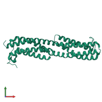 Monomeric assembly 1 of PDB entry 7zjr coloured by chemically distinct molecules, front view.