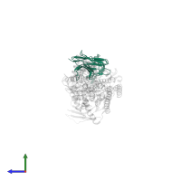 CMT2-Fab heavy chain in PDB entry 7zli, assembly 1, side view.