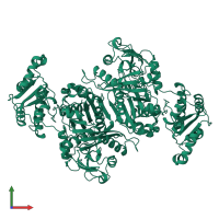 Putative polyketide synthase in PDB entry 7zmc, assembly 1, front view.