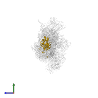 NADH-quinone oxidoreductase subunit D domain-containing protein in PDB entry 7zmg, assembly 1, side view.