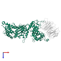 Protein arginine N-methyltransferase 5 in PDB entry 7zuq, assembly 1, top view.