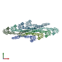 PDB entry 7zw6 coloured by chain, front view.