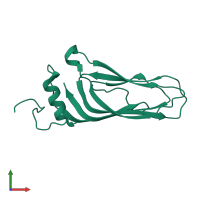 PDB entry 8a06 coloured by chain, front view.