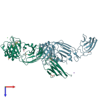 PDB entry 8a1m coloured by chain, top view.