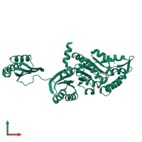 PDB entry 8a1z coloured by chain, front view.