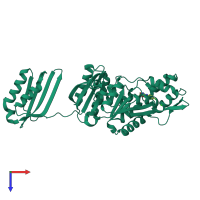 PDB entry 8a1z coloured by chain, top view.