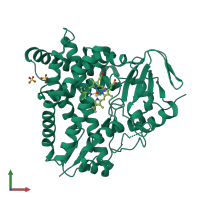 PDB entry 8a91 coloured by chain, front view.