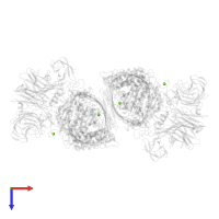 MAGNESIUM ION in PDB entry 8aa0, assembly 1, top view.