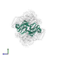 Cytochrome b in PDB entry 8ab6, assembly 1, side view.