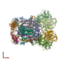 PDB entry 8abi coloured by chain, front view.