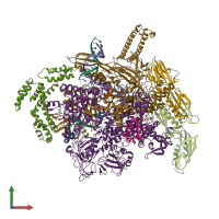 PDB entry 8ad1 coloured by chain, front view.
