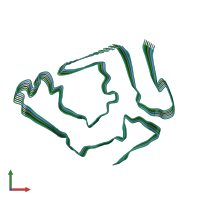 PDB entry 8ade coloured by chain, front view.