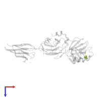 NITRATE ION in PDB entry 8aho, assembly 2, top view.