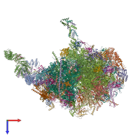 PDB entry 8any coloured by chain, top view.