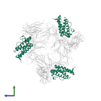 Leptin in PDB entry 8avc, assembly 1, side view.