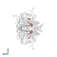 (1~{S},2~{R},3~{S},6~{S})-6-fluoranylcyclohex-4-ene-1,2,3-triol in PDB entry 8ax3, assembly 1, side view.