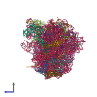 PDB entry 8azw coloured by chain, side view.