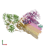 PDB entry 8b0h coloured by chain, front view.