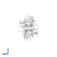 beta-D-mannopyranose in PDB entry 8b3b, assembly 1, side view.