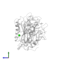 CHLORIDE ION in PDB entry 8b4v, assembly 1, side view.