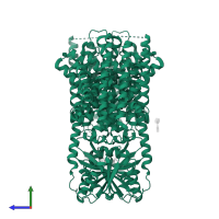 Potassium transporter KimA in PDB entry 8b70, assembly 1, side view.