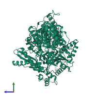 Dosage compensation regulator mle in PDB entry 8b9g, assembly 1, side view.