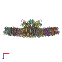 PDB entry 8bd3 coloured by chain, top view.