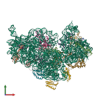 PDB entry 8bh6 coloured by chain, front view.