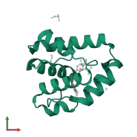 Odorant binding protein in PDB entry 8bxw, assembly 1, front view.