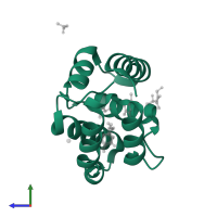 Odorant binding protein in PDB entry 8bxw, assembly 1, side view.