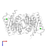 CHLORIDE ION in PDB entry 8c23, assembly 1, top view.