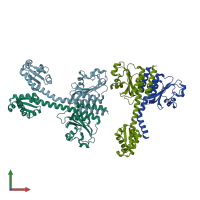 PDB entry 8c7t coloured by chain, front view.