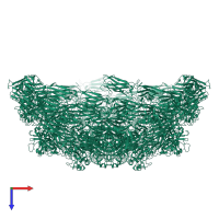 Cell surface protein in PDB entry 8c8m, assembly 1, top view.