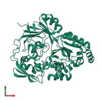 PDB entry 8cb9 coloured by chain, front view.