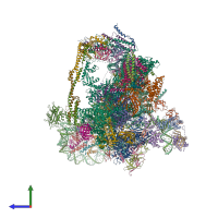 PDB entry 8ceo coloured by chain, side view.