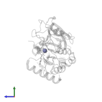 ZINC ION in PDB entry 8cg9, assembly 1, side view.