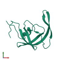 PDB entry 8ci7 coloured by chain, front view.