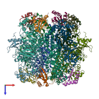 PDB entry 8cmy coloured by chain, top view.