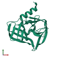 PDB entry 8cny coloured by chain, front view.