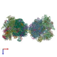 PDB entry 8cq7 coloured by chain, top view.